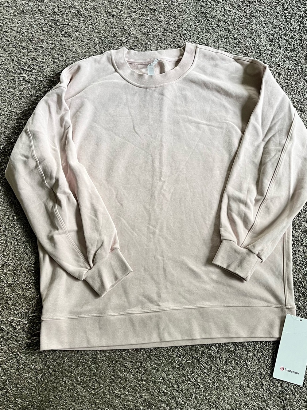 Lululemon Perfectly Oversized Crewneck Sweatshirt Light Pink Size 8